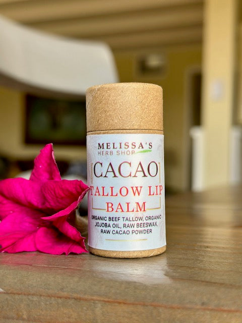 Cacao Tallow Lip Balm (Essential Oil Free)