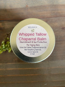 Whipped Tallow Chaparral Balm (no essential oils)