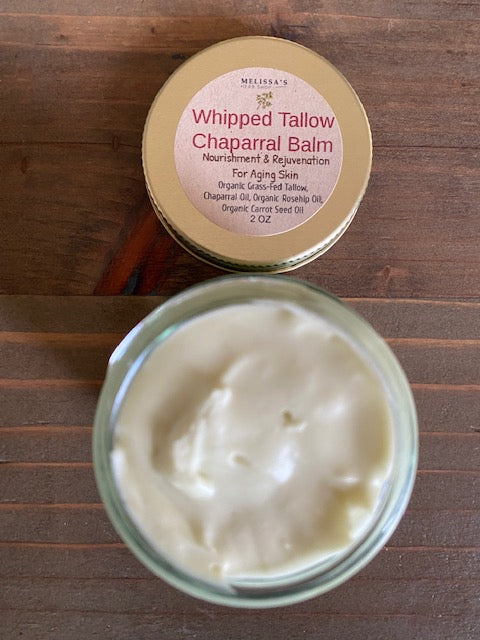 Whipped Tallow Chaparral Balm (no essential oils)